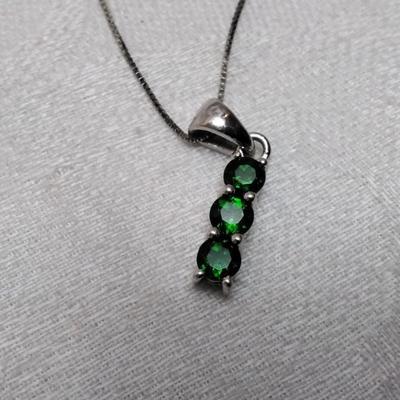 The Genuine Gemstone Channel (England) Peridot 18" 925 Necklace