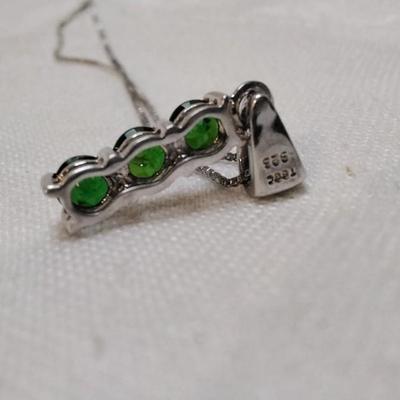 The Genuine Gemstone Channel (England) Peridot 18" 925 Necklace