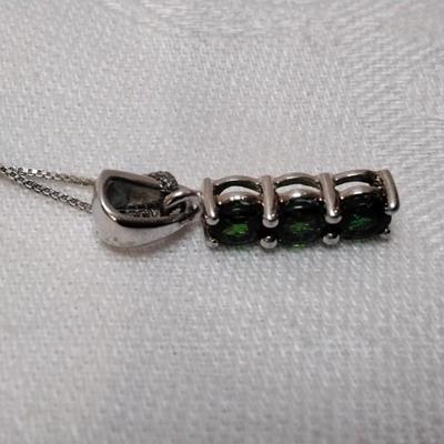 The Genuine Gemstone Channel (England) Peridot 18" 925 Necklace