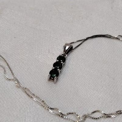 The Genuine Gemstone Channel (England) Peridot 18" 925 Necklace