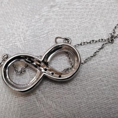 Vintage Diamond Eternity Necklace MSCO 18" 925 Necklace