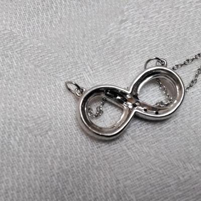 Vintage Diamond Eternity Necklace MSCO 18" 925 Necklace