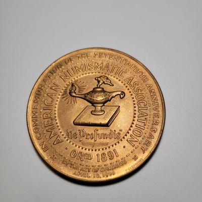 American Numismatic association Bronze commemorative medallion