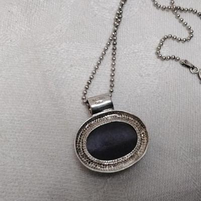 Vintage Lavender Turquoise 18" 925 Necklace