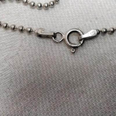 Vintage Lavender Turquoise 18" 925 Necklace
