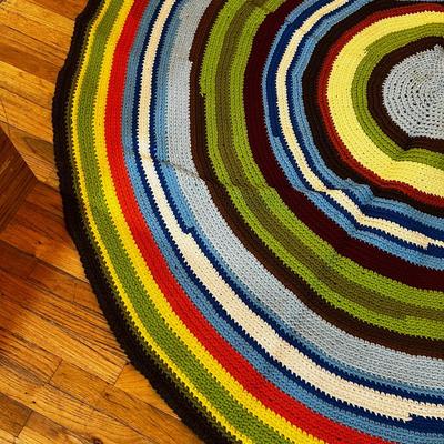 BIG Rainbow Hand Braided Rug
