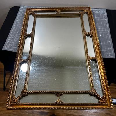 Big Golden Framed Mirror 