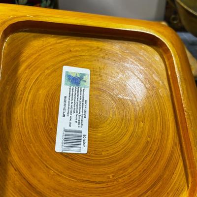 Golden Floral: Planter, Fruit Holder, Platter etc. 