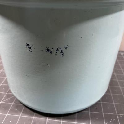 Robins Egg Blue Enamel Stock Pot with Lid