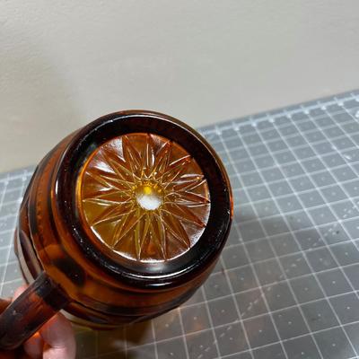 Amber Glass Pitcher by Indiana Glass