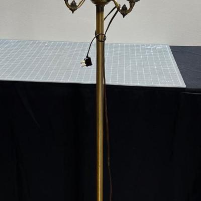 Working Condition Floor Lamp Brass Finish