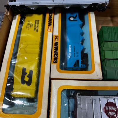 Box of HO Scale Box Cars 
