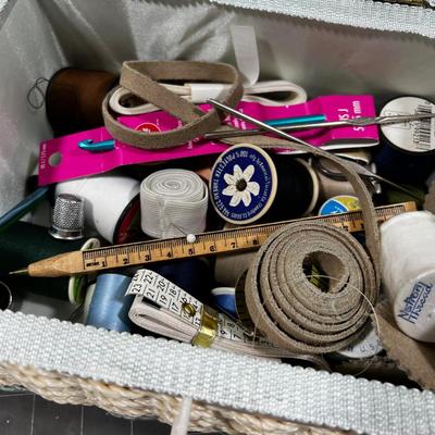 Sewing Basket with Notions etc. 