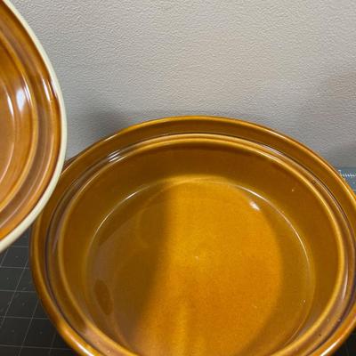 3 Crocks with Lids Stoneware