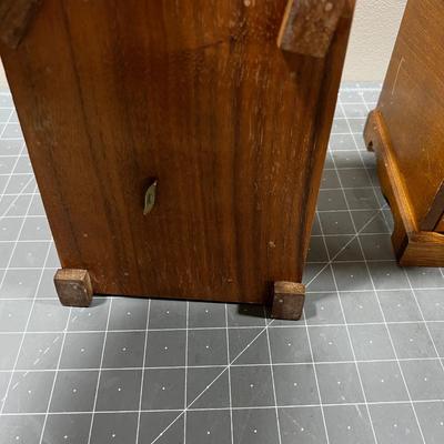 2 Jewelry Boxes with Inlayed Wood