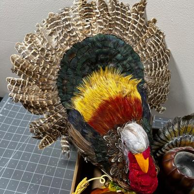 Turkeys Mostly, plus Cornucopia & Pumpkins. 