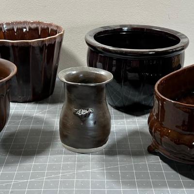 Brown Flower Pots