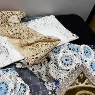 Doylies and mostly hand Crocheted