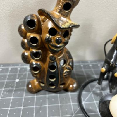Votive Holders: Dog, Clown & House