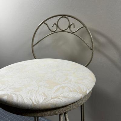 Lovely Off White WIRE Vanity Stool 