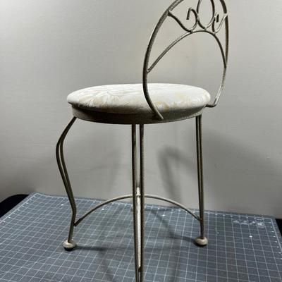 Lovely Off White WIRE Vanity Stool 