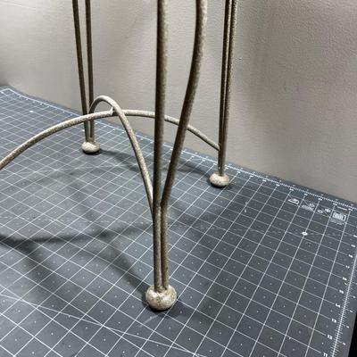 Lovely Off White WIRE Vanity Stool 