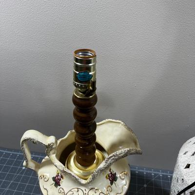 2 Large Ceramic Lamps 