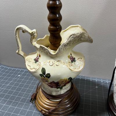 2 Large Ceramic Lamps 