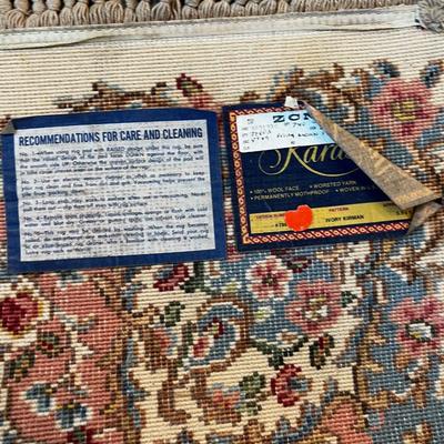Wool Machine Woven Pink & Blue Floral Run 