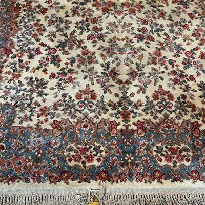 Wool Machine Woven Pink & Blue Floral Run 