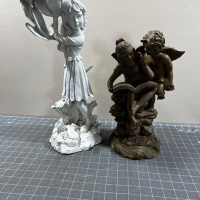2 Fairy  Statues 