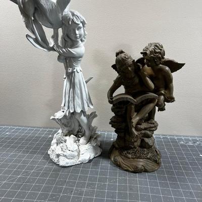 2 Fairy  Statues 