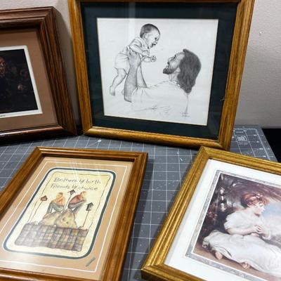 6 Small Framed Pictures Mostly 8 x 10