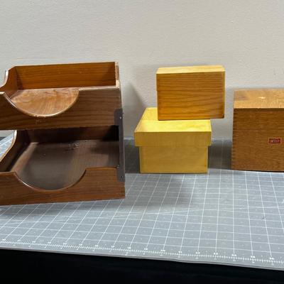 Wood Boxes In & Lou Letter box, Index Boxes. ETC. 