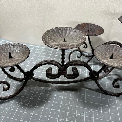 2 Black Horizonal Candle Holders 