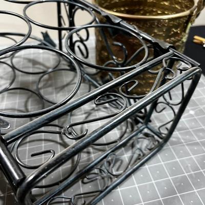2 Ice Buckets and a Wine Rack. Backlite 