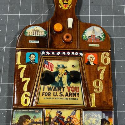 Bi-Centennial Decoupage Cutting Board