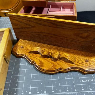 Lots of Wood Jewelry Boxes, Tray and Shadow Box etc. 