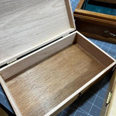 Lots of Wood Jewelry Boxes, Tray and Shadow Box etc. 
