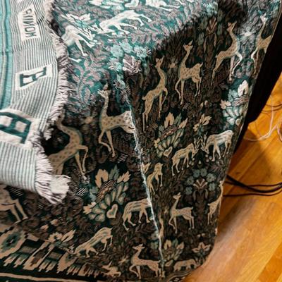 Blanket of Green Deer, Like New