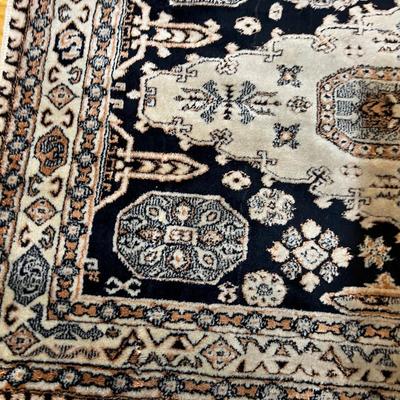 Nice Runner, Blue/Oatmeal Color Fine Weave