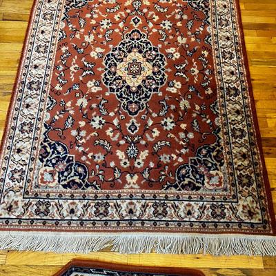 RUST Octagon and Matching Rectangle Rug. 