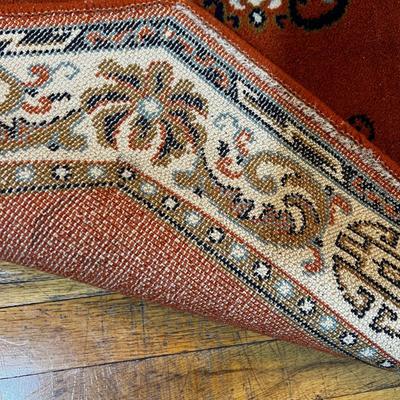 RUST Octagon and Matching Rectangle Rug. 