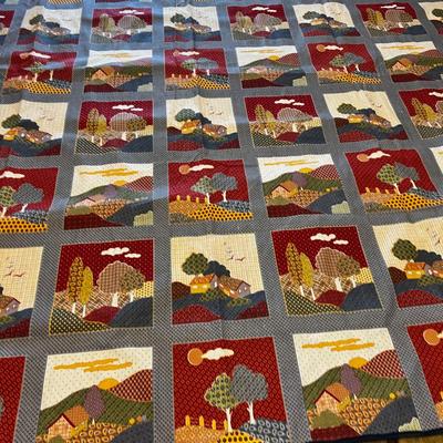 Country Print King Size Bed Cover? Topper 