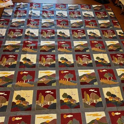 Country Print King Size Bed Cover? Topper 