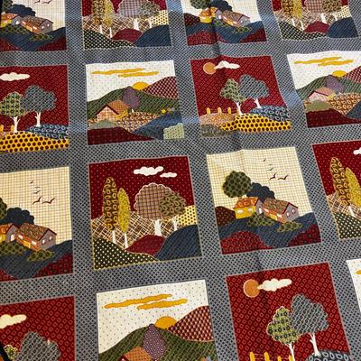 Country Print King Size Bed Cover? Topper 