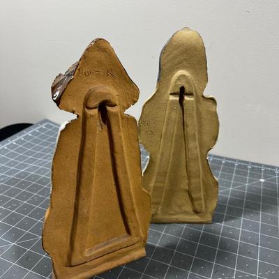 Pair of Stoneware Candle Holders Studio Art Pottery