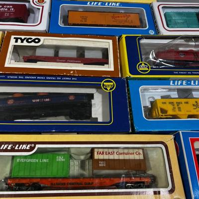 Several Train Cars Mostly new in the Box 