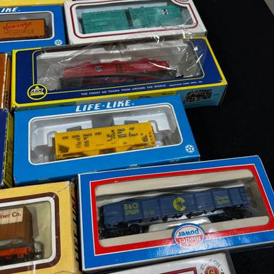 Several Train Cars Mostly new in the Box 