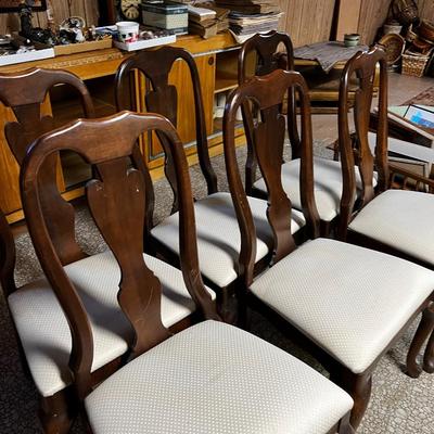 6 Queen Anne Style Dining Chairs